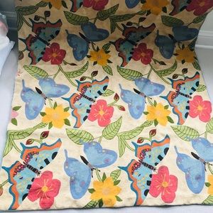 Stunning Solidly embroidered in wool rug / throw